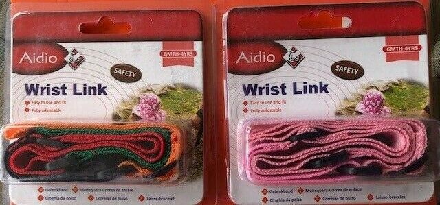 Safety Baby Child Kid Safety Wrist Link  Harness Reins Leashes -2 Color Choices