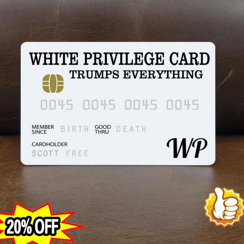 White Privilege Cards Gag Novelty Wallet Size Collectable Laminated Gift