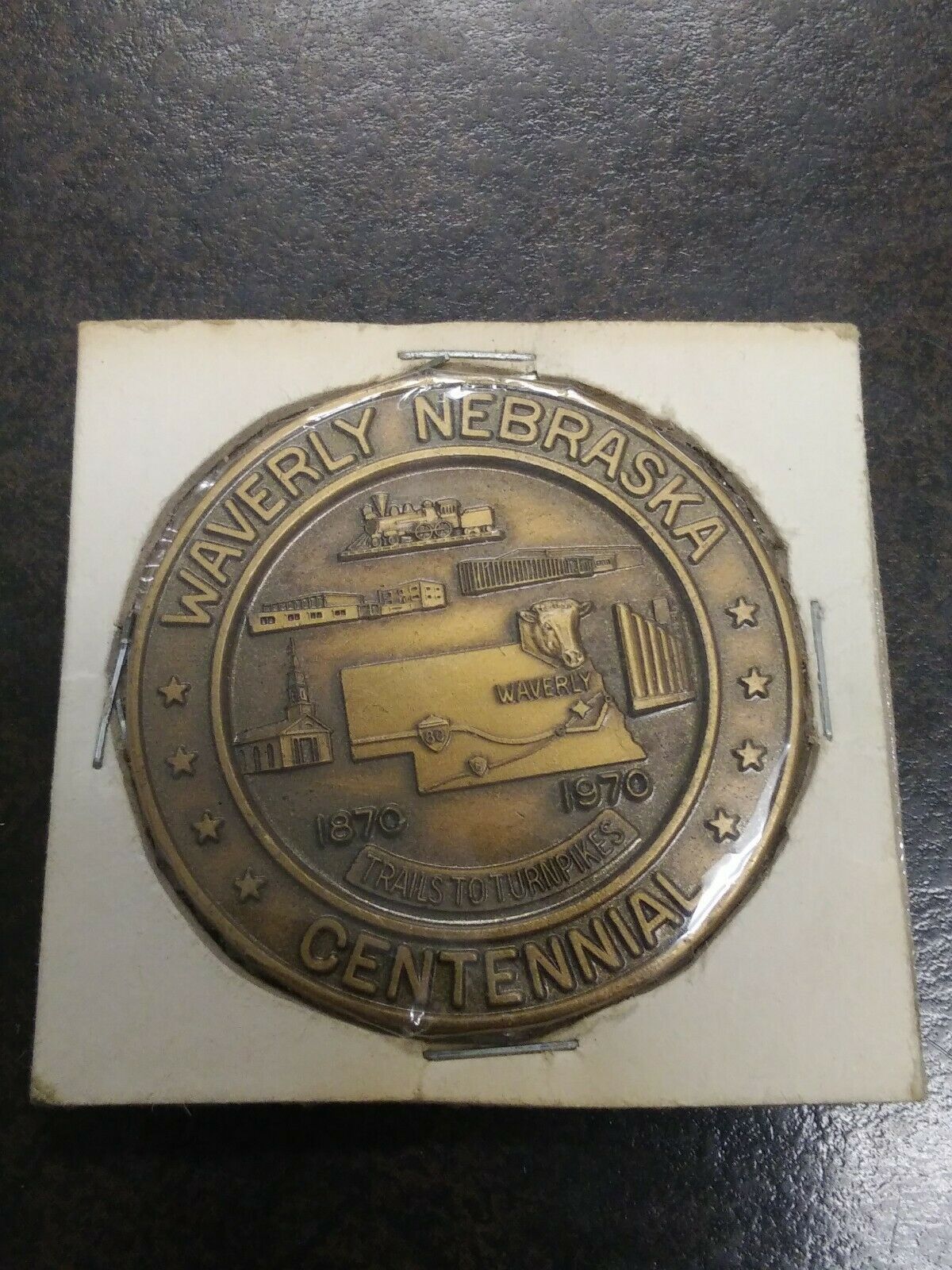 1970 Waverly, Nebraska Commemorative 100th Anniv Centennial Dollar Coin Token