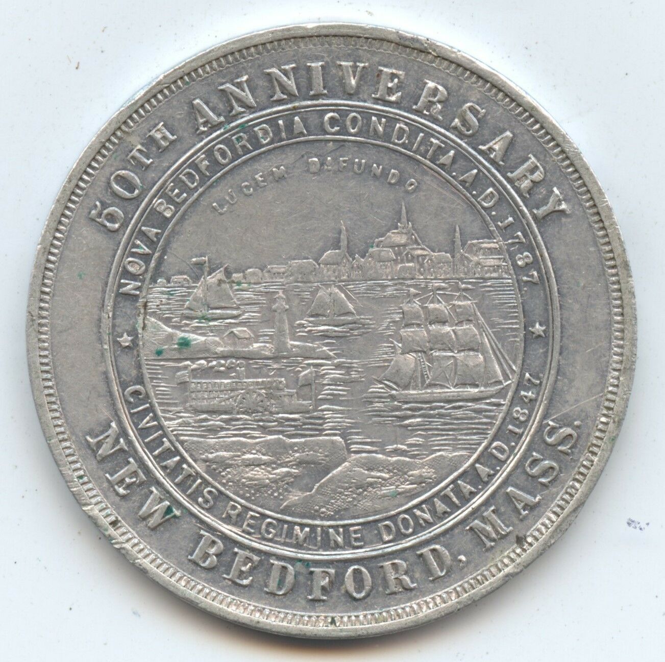 So-called #640 1897 New Bedford Ma (#8119) 50th Anniversary Aluminum Very Scarc