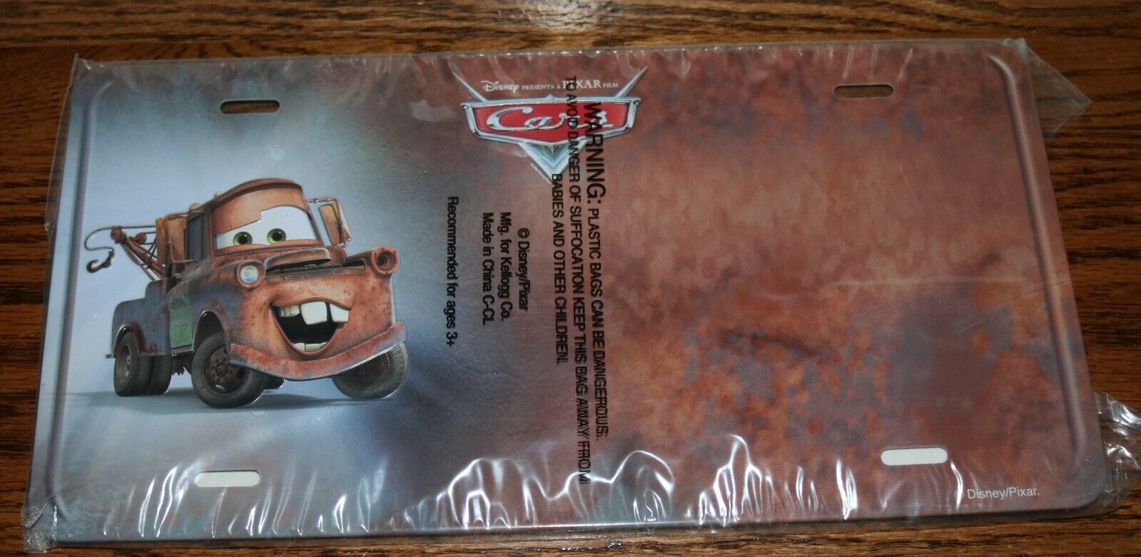 Disney Pixar Cars Mater Personalizable License Plate With Letter Stickers - New
