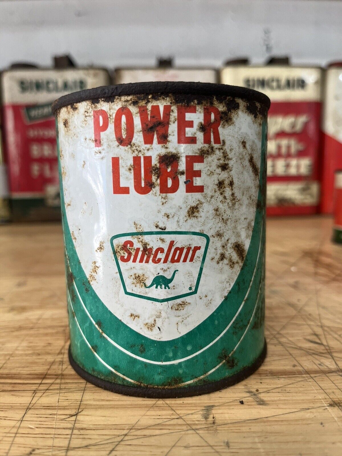 Vintage Original Sinclair 16oz Full Power Lube Can