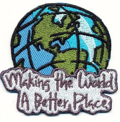 Girl Boy Making The World A Better Place Fun Patches Crests Badges Scout Guide