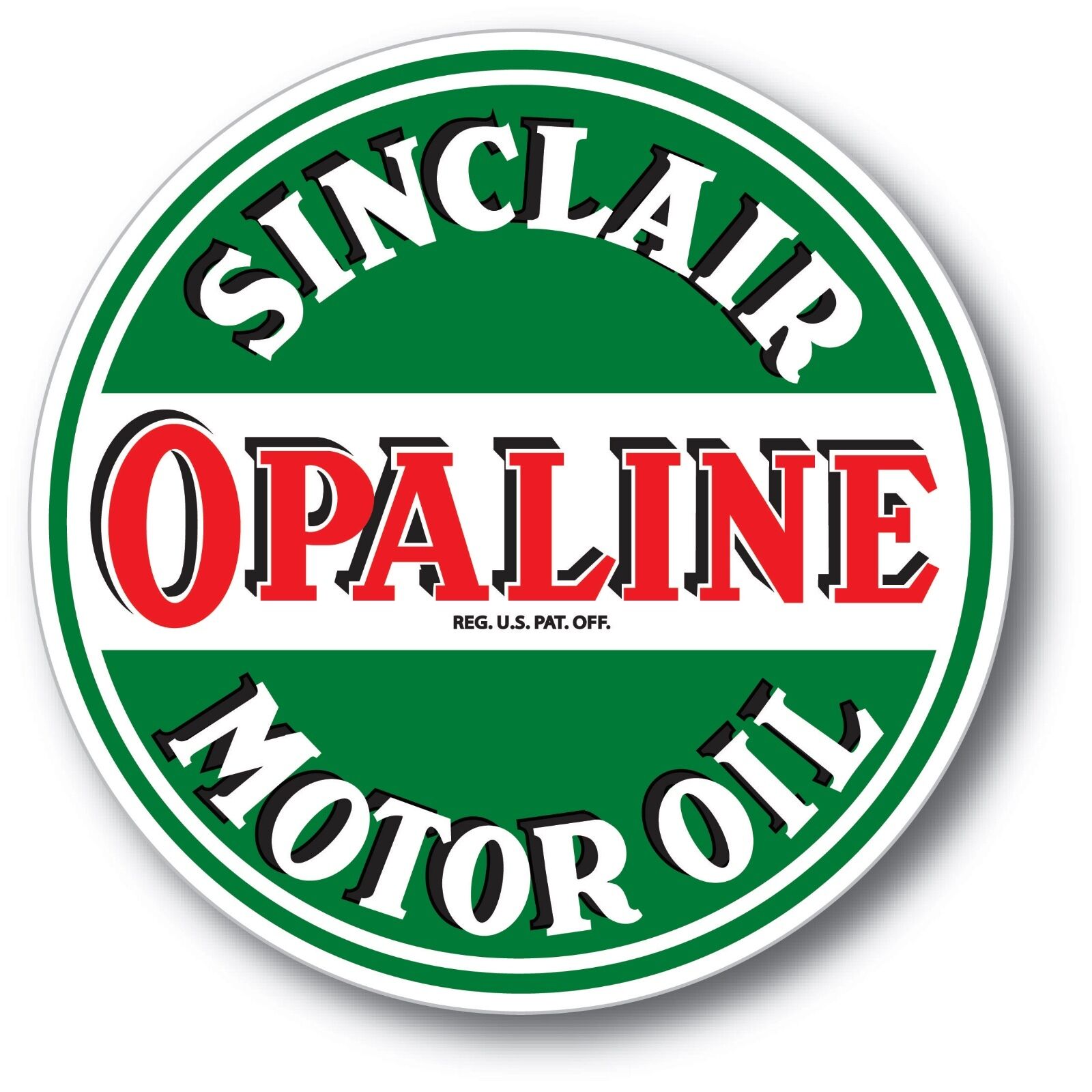 Sinclair Opaline Gasoline Oil Super High Gloss Outdoor 4 Inch Decal Sticker