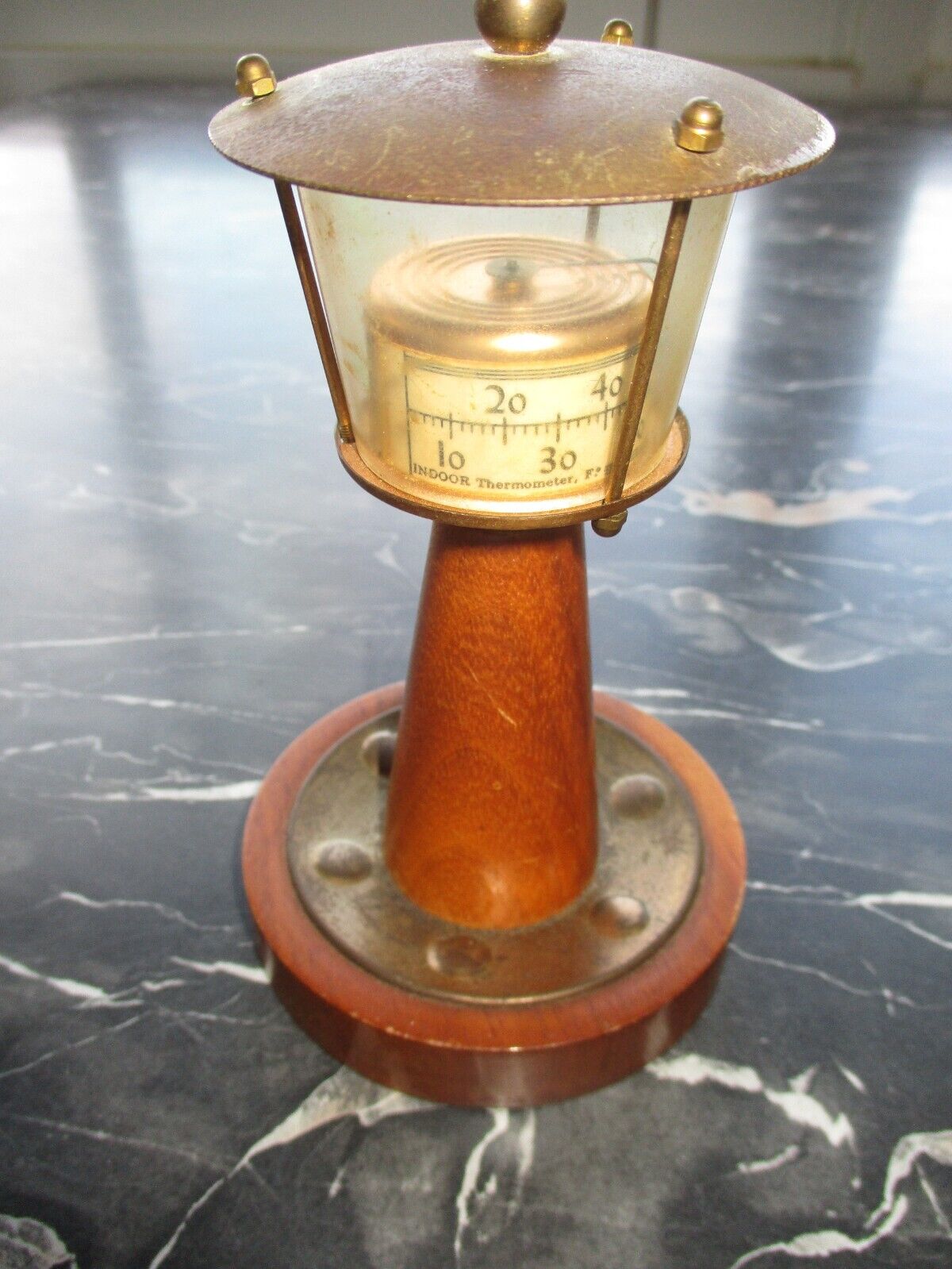 A Rare Vintage  *renil*  Lighthouse Indoor Thermometer  ~~~ It Was Made In The U