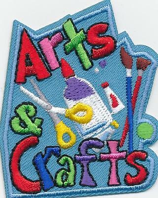 Girl Boy Arts And Crafts *blue Fun Patches Crests Badges Scout Guide Crafting