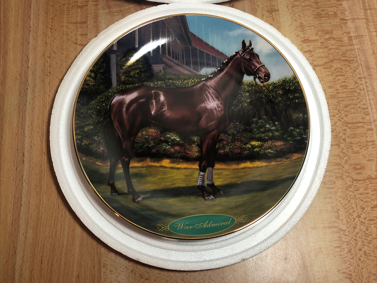 Danbury Mint War Admiral Legendary Racehorses Porcelain Plate Ltd Ed 23k Nos