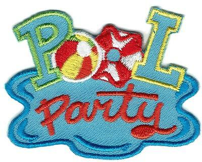 Girl Boy Cub Blue Pool Party Day Swimming Fun Patches Crest Badges Scout Guide