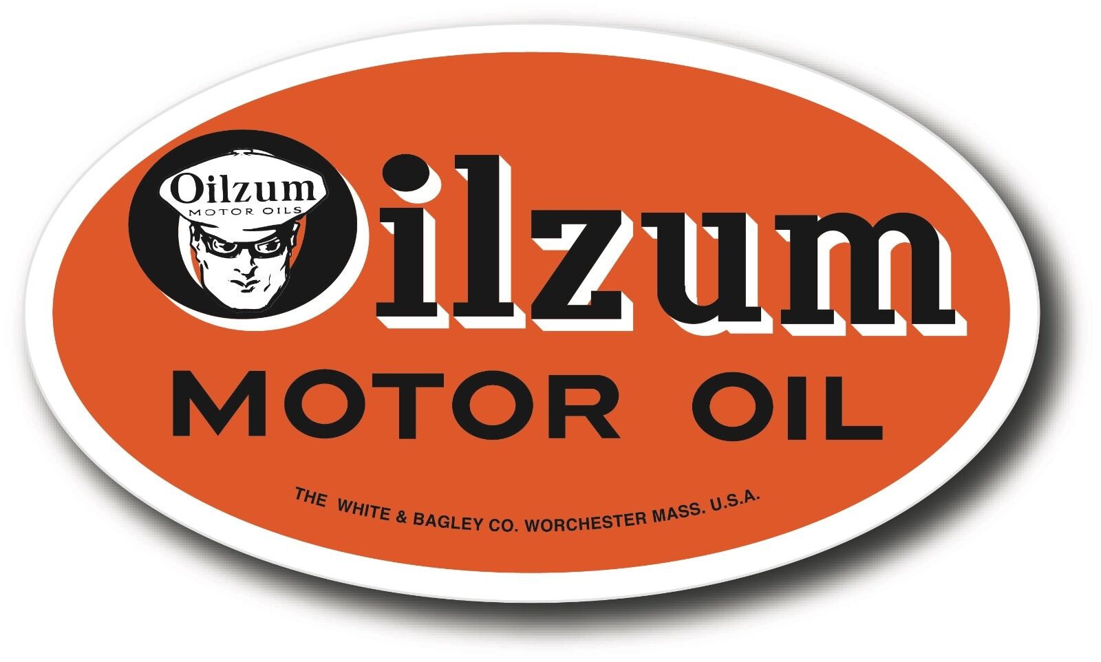 Oilzum Oil Super High Gloss Outdoor 5 1/4" X 3" Oil Decal Sticker